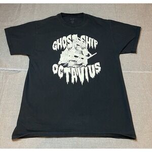 Heavy Metal tshirt Ghost Ship Octavius Large Black T-Shirt Glow-In-The-Dark